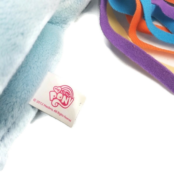 Hasbro 2012 My Little Pony Rainbow Dash Blue Multicolor Stuffed Plush Toy 11" - Picture 13 of 14